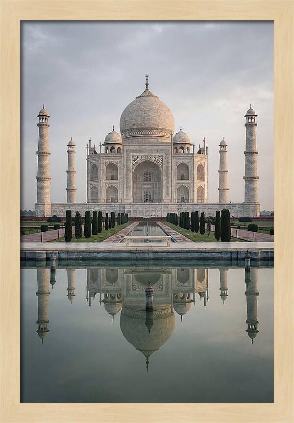 Taj Mahal Reflection At Dawn