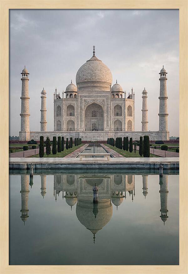 Taj Mahal Reflection At Dawn