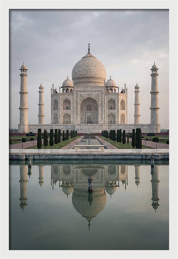Taj Mahal Reflection At Dawn