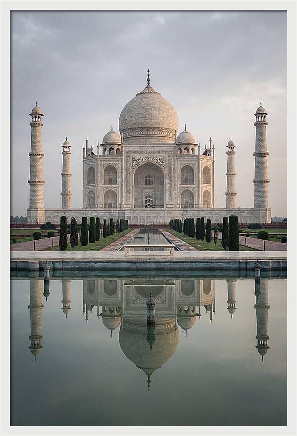 Taj Mahal Reflection At Dawn