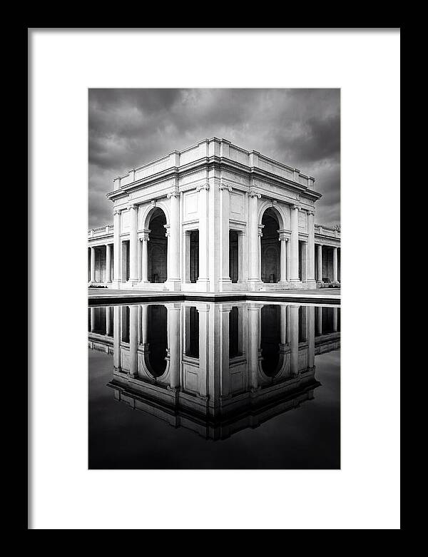 Taj Mahal Reflection In Monochrome