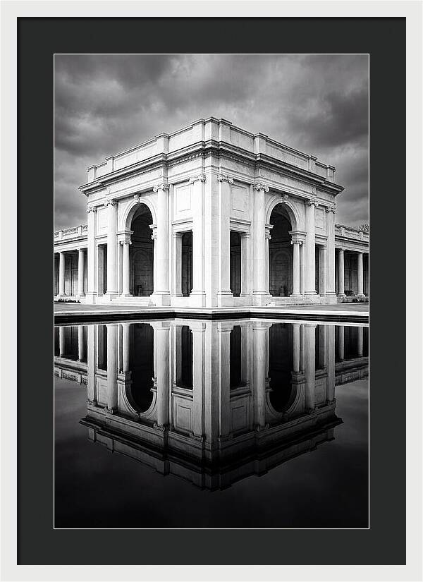 Taj Mahal Reflection In Monochrome