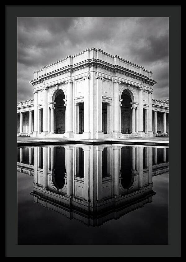 Taj Mahal Reflection In Monochrome
