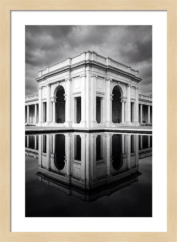 Taj Mahal Reflection In Monochrome