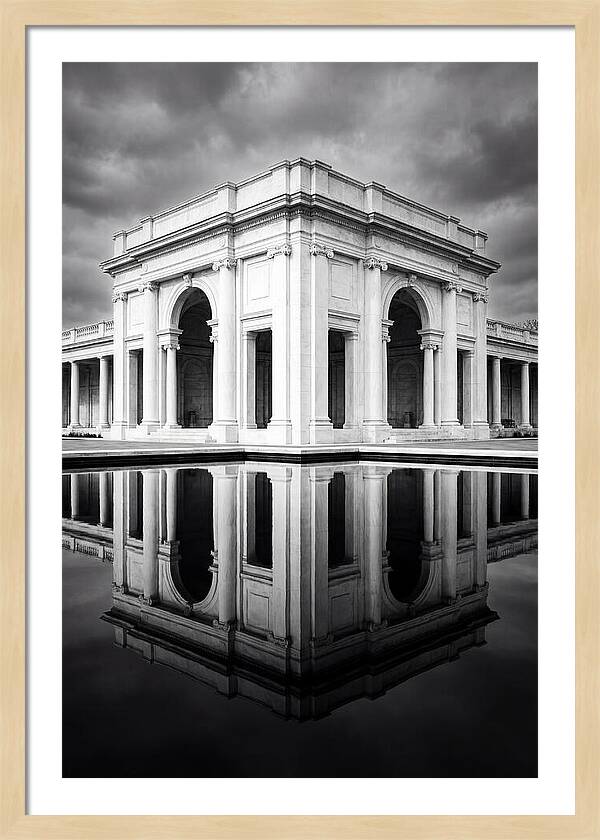 Taj Mahal Reflection In Monochrome