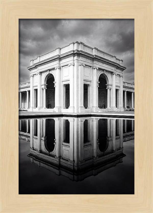 Taj Mahal Reflection In Monochrome