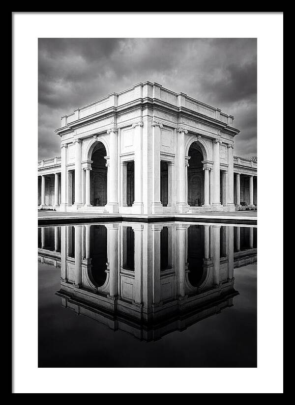 Taj Mahal Reflection In Monochrome