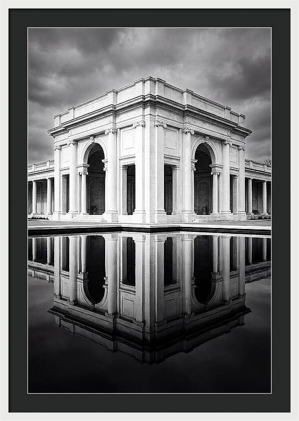 Taj Mahal Reflection In Monochrome