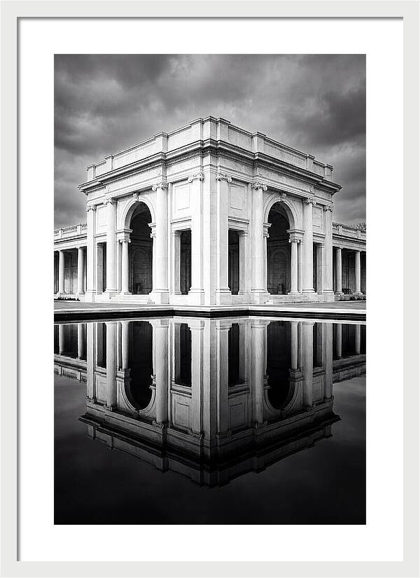 Taj Mahal Reflection In Monochrome