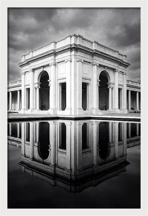 Taj Mahal Reflection In Monochrome