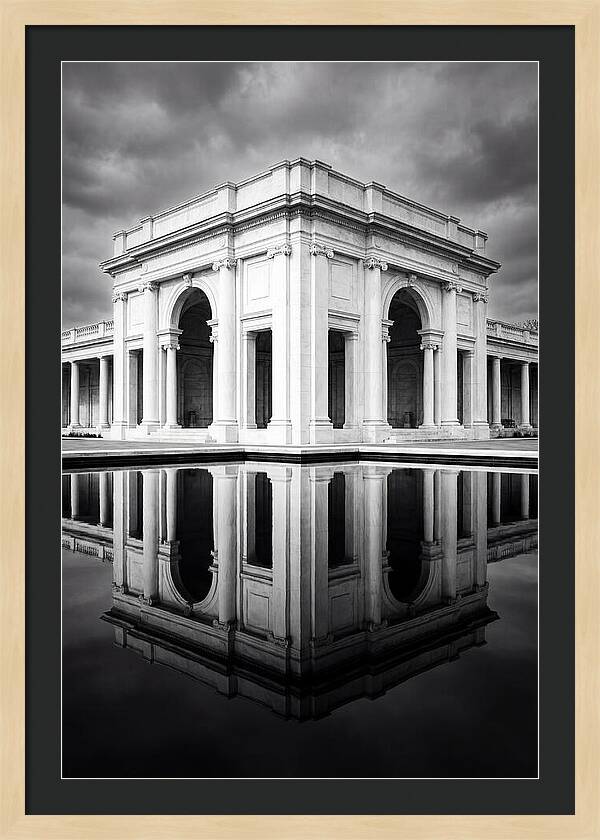 Taj Mahal Reflection In Monochrome
