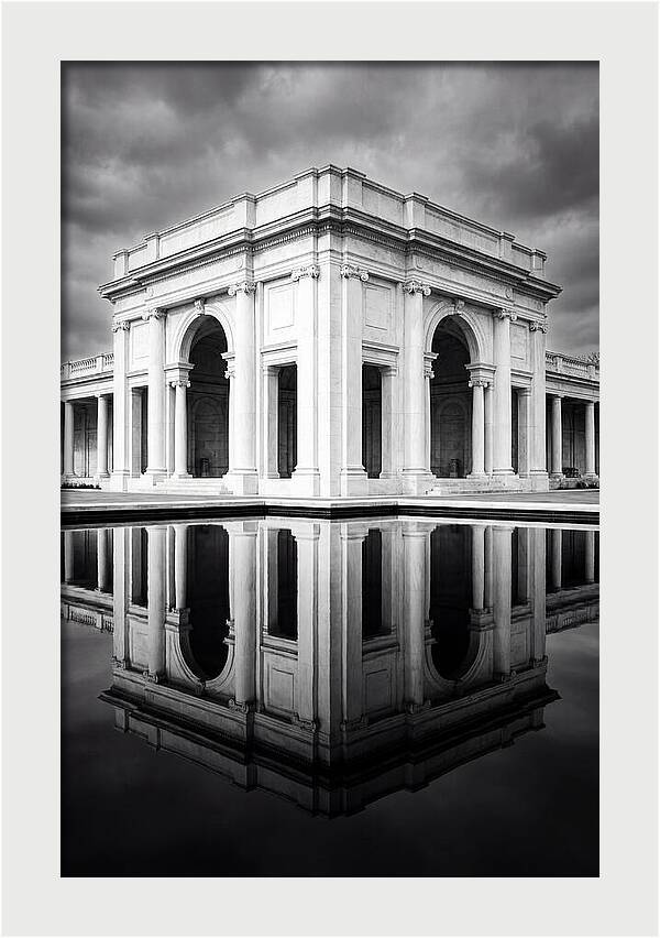 Taj Mahal Reflection In Monochrome