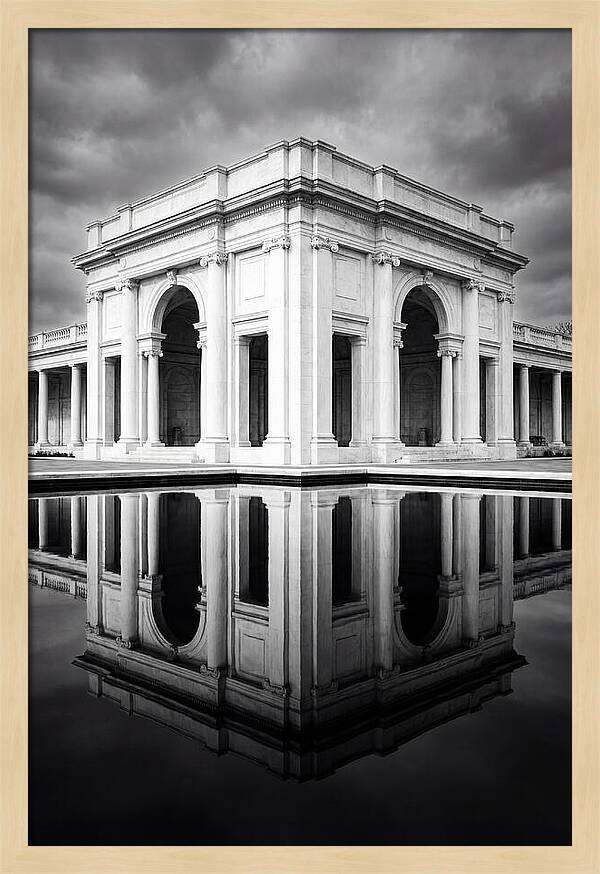 Taj Mahal Reflection In Monochrome