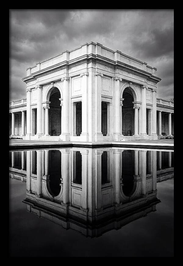Taj Mahal Reflection In Monochrome