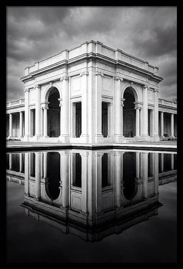 Taj Mahal Reflection In Monochrome
