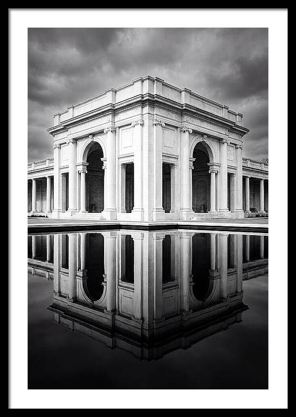 Taj Mahal Reflection In Monochrome