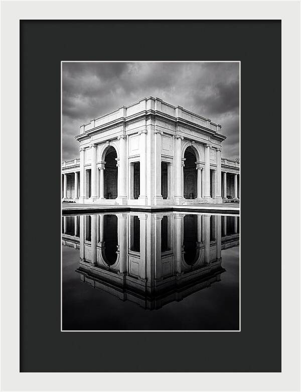 Taj Mahal Reflection In Monochrome