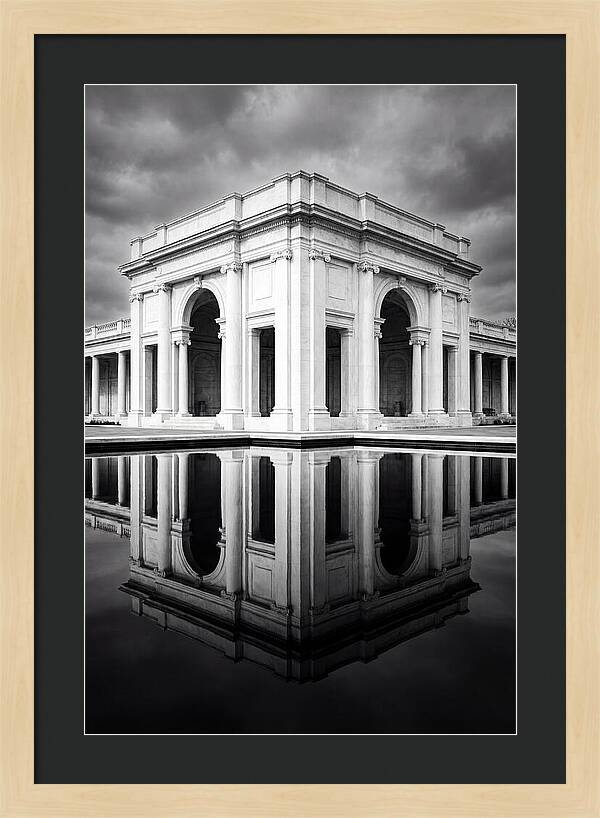 Taj Mahal Reflection In Monochrome