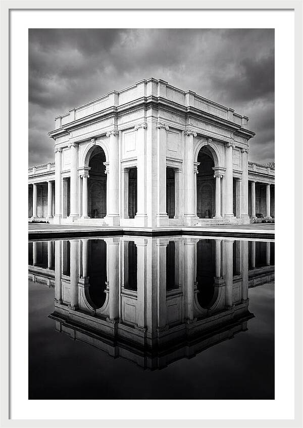 Taj Mahal Reflection In Monochrome