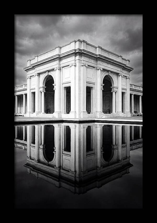 Taj Mahal Reflection In Monochrome