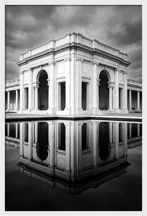 Taj Mahal Reflection In Monochrome