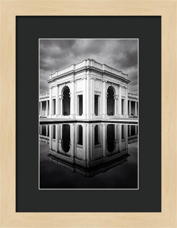 Taj Mahal Reflection In Monochrome
