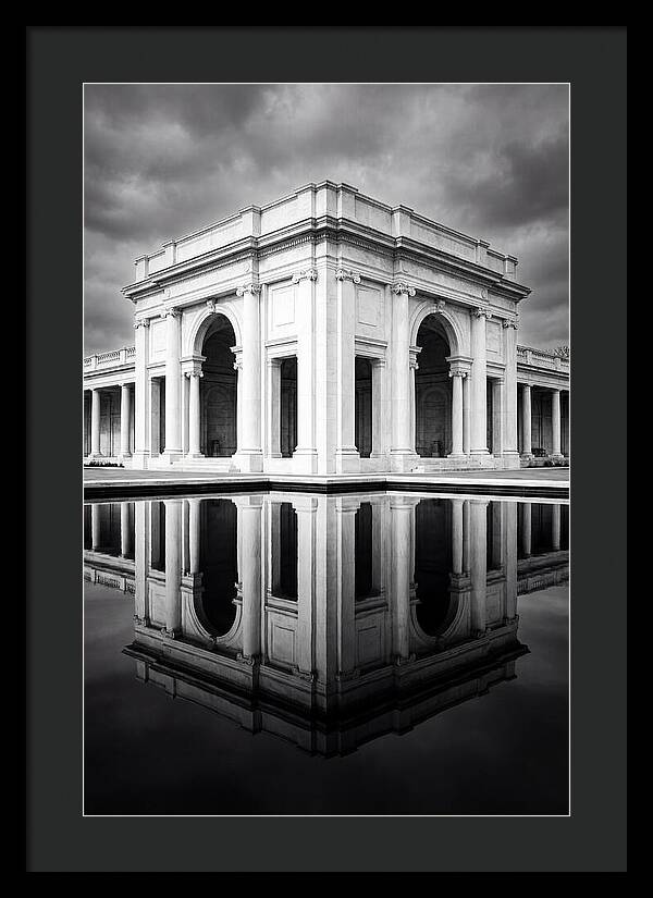Taj Mahal Reflection In Monochrome