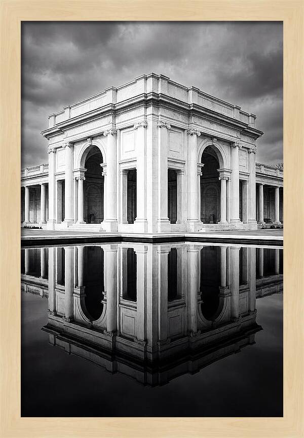 Taj Mahal Reflection In Monochrome