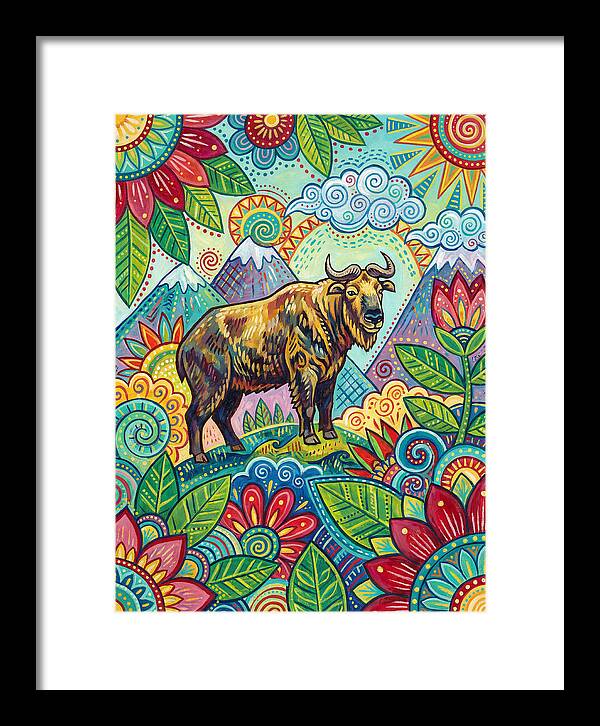 Takin Among Vibrant Flora