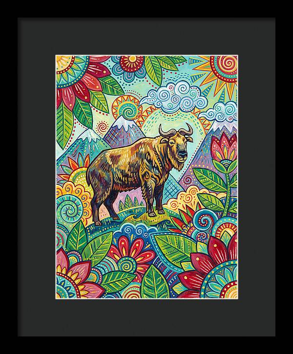 Takin Among Vibrant Flora