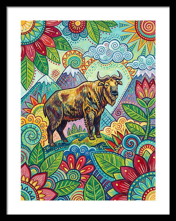 Takin Among Vibrant Flora
