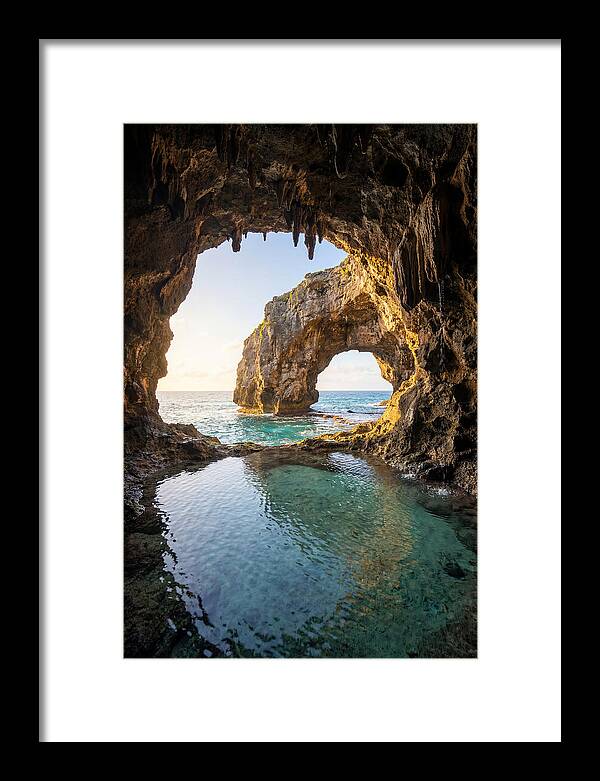 Talava Arches Sea Cave At Golden Hour