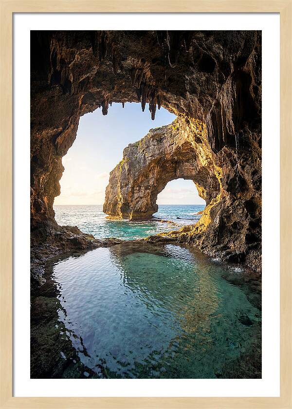 Talava Arches Sea Cave At Golden Hour