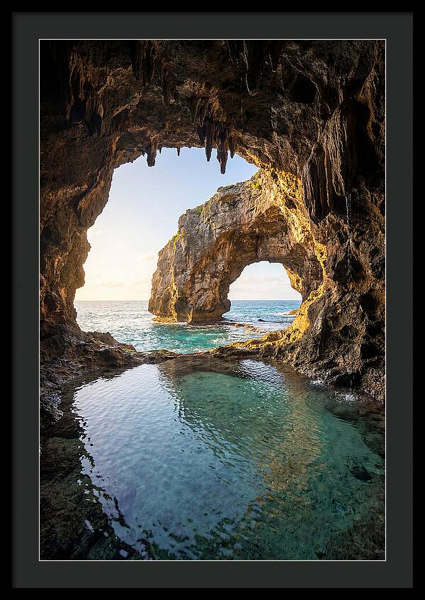 Talava Arches Sea Cave At Golden Hour