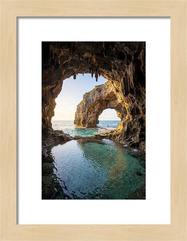 Talava Arches Sea Cave At Golden Hour