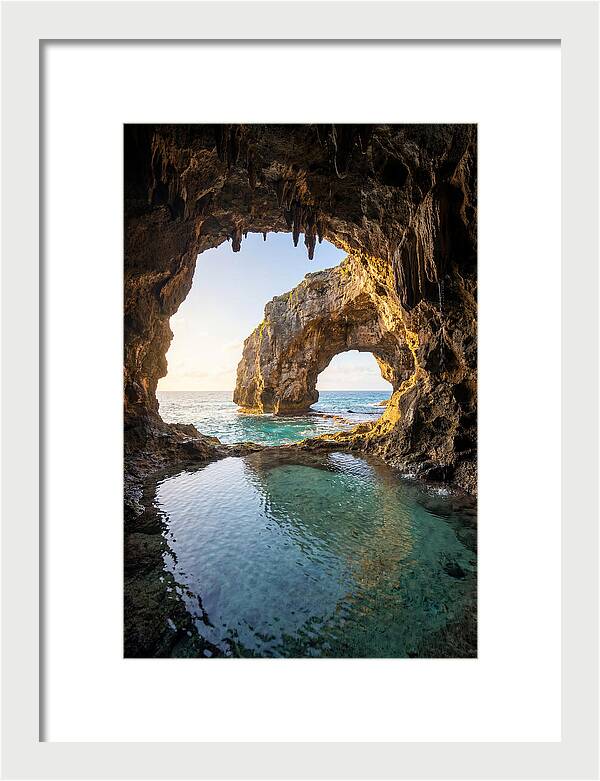 Talava Arches Sea Cave At Golden Hour