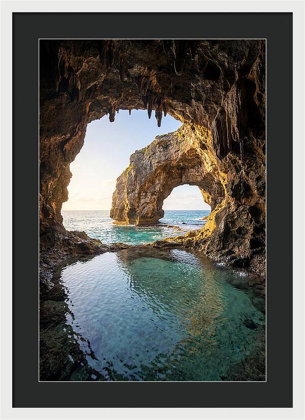 Talava Arches Sea Cave At Golden Hour