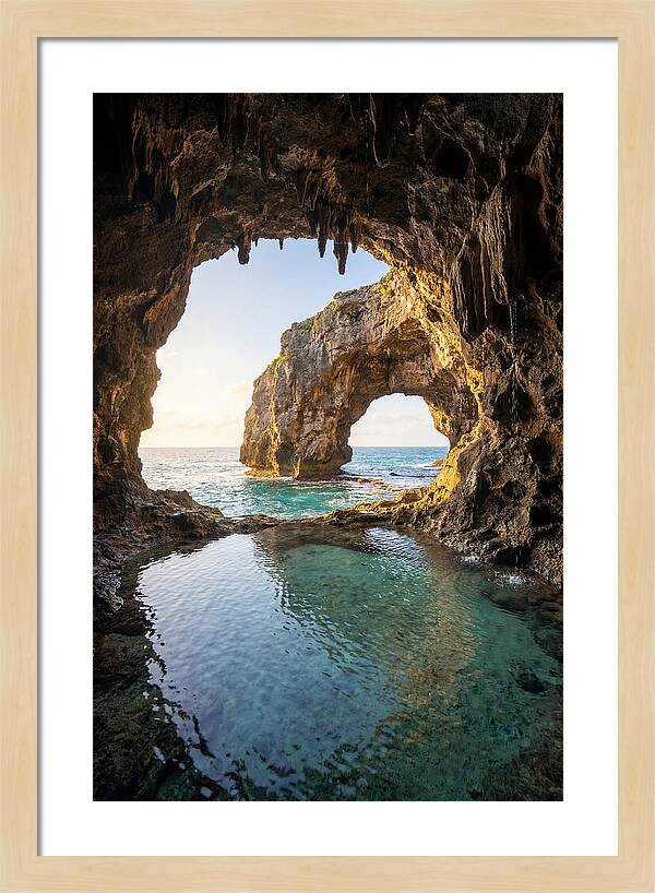 Talava Arches Sea Cave At Golden Hour