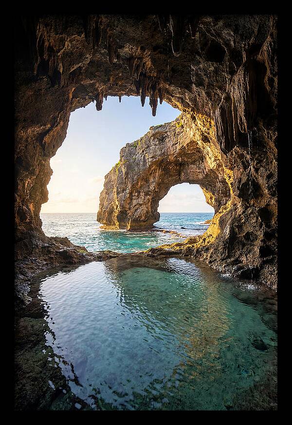 Talava Arches Sea Cave At Golden Hour