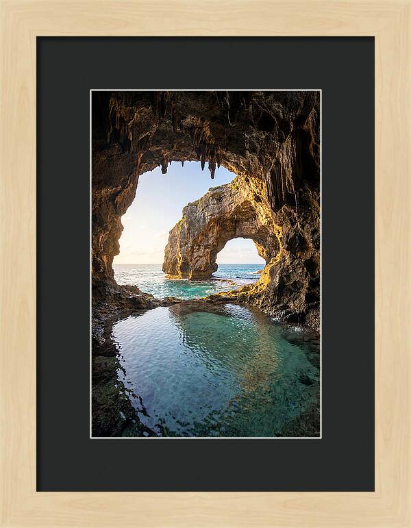 Talava Arches Sea Cave At Golden Hour