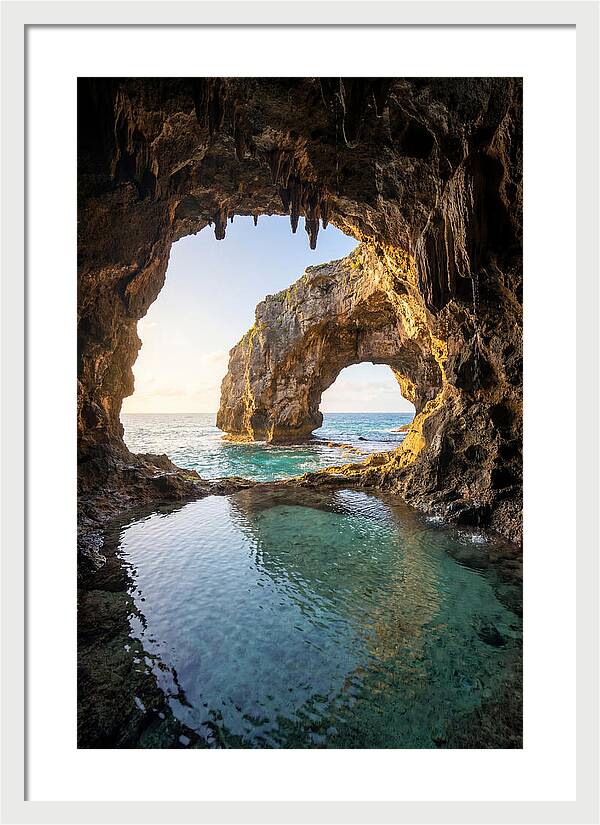 Talava Arches Sea Cave At Golden Hour