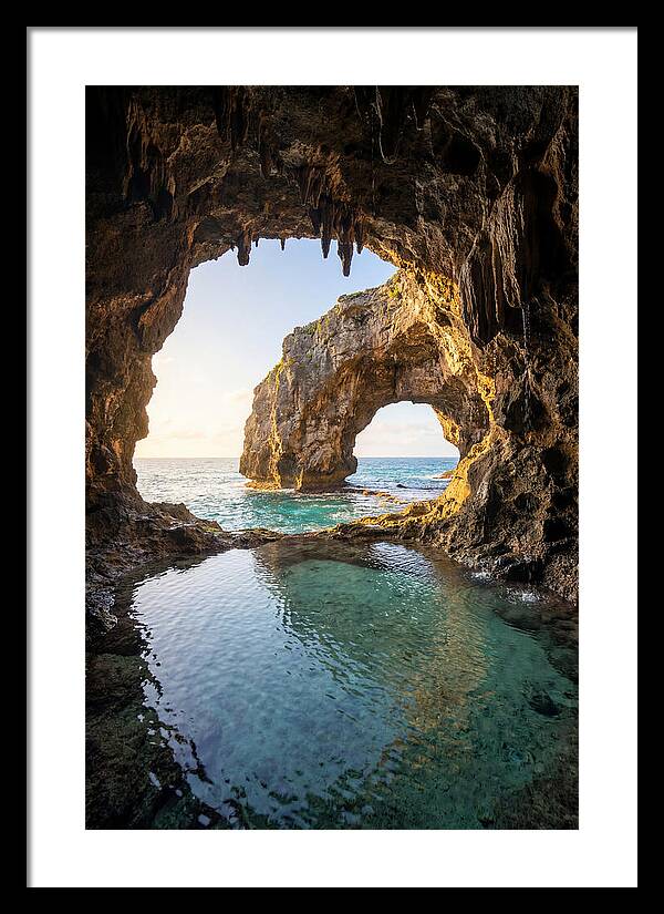 Talava Arches Sea Cave At Golden Hour