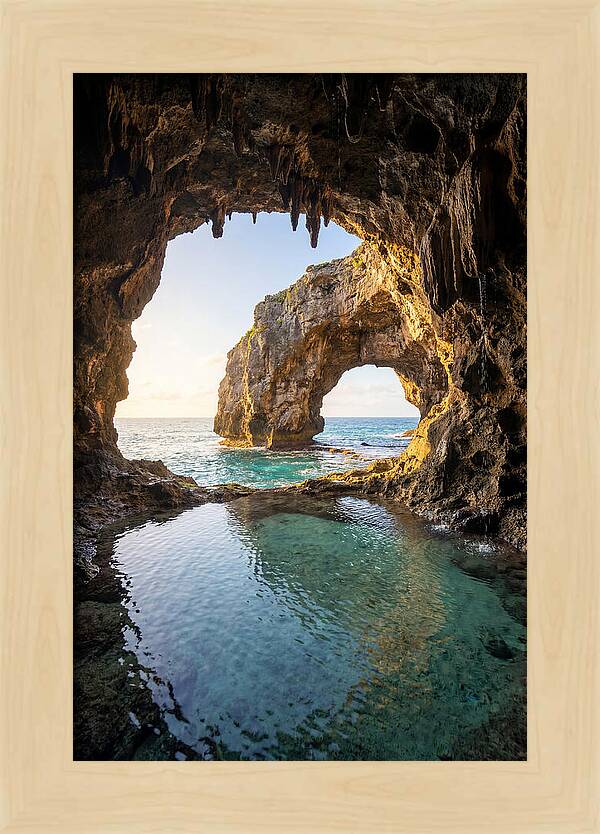 Talava Arches Sea Cave At Golden Hour