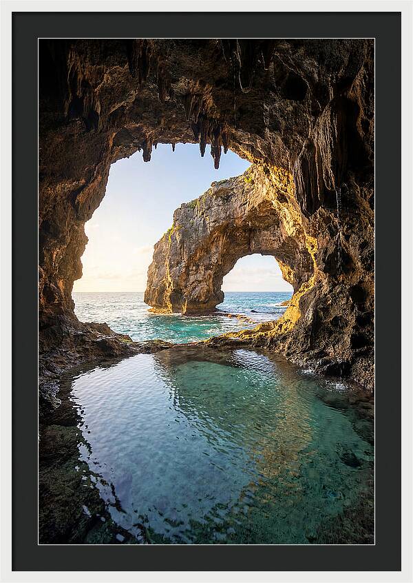 Talava Arches Sea Cave At Golden Hour