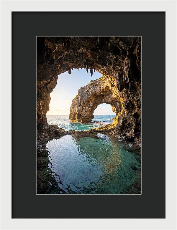 Talava Arches Sea Cave At Golden Hour