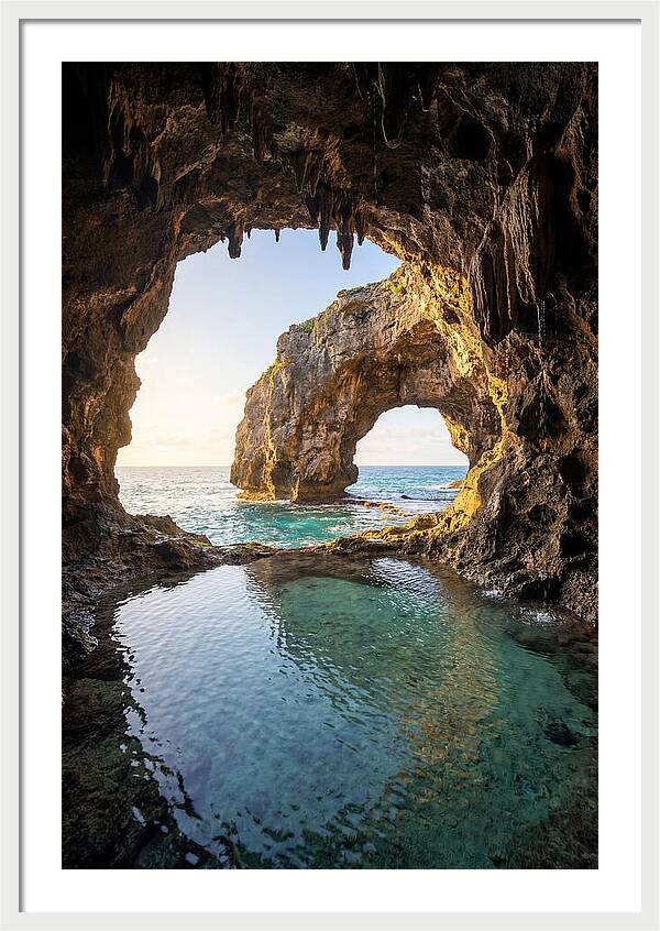 Talava Arches Sea Cave At Golden Hour