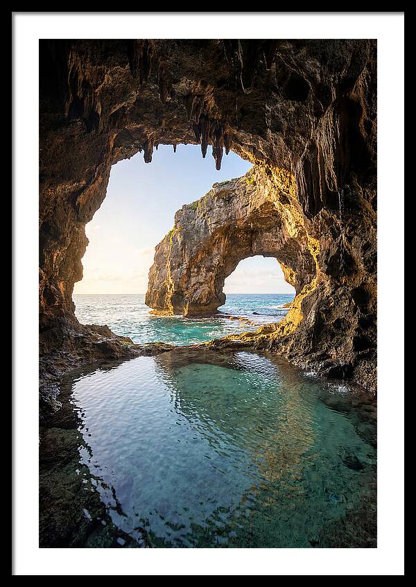 Talava Arches Sea Cave At Golden Hour