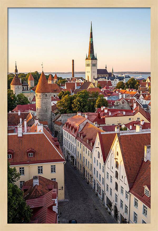 Tallinn Old Town At Golden Hour