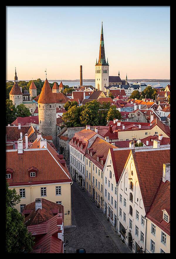 Tallinn Old Town At Golden Hour