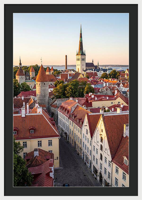 Tallinn Old Town At Golden Hour